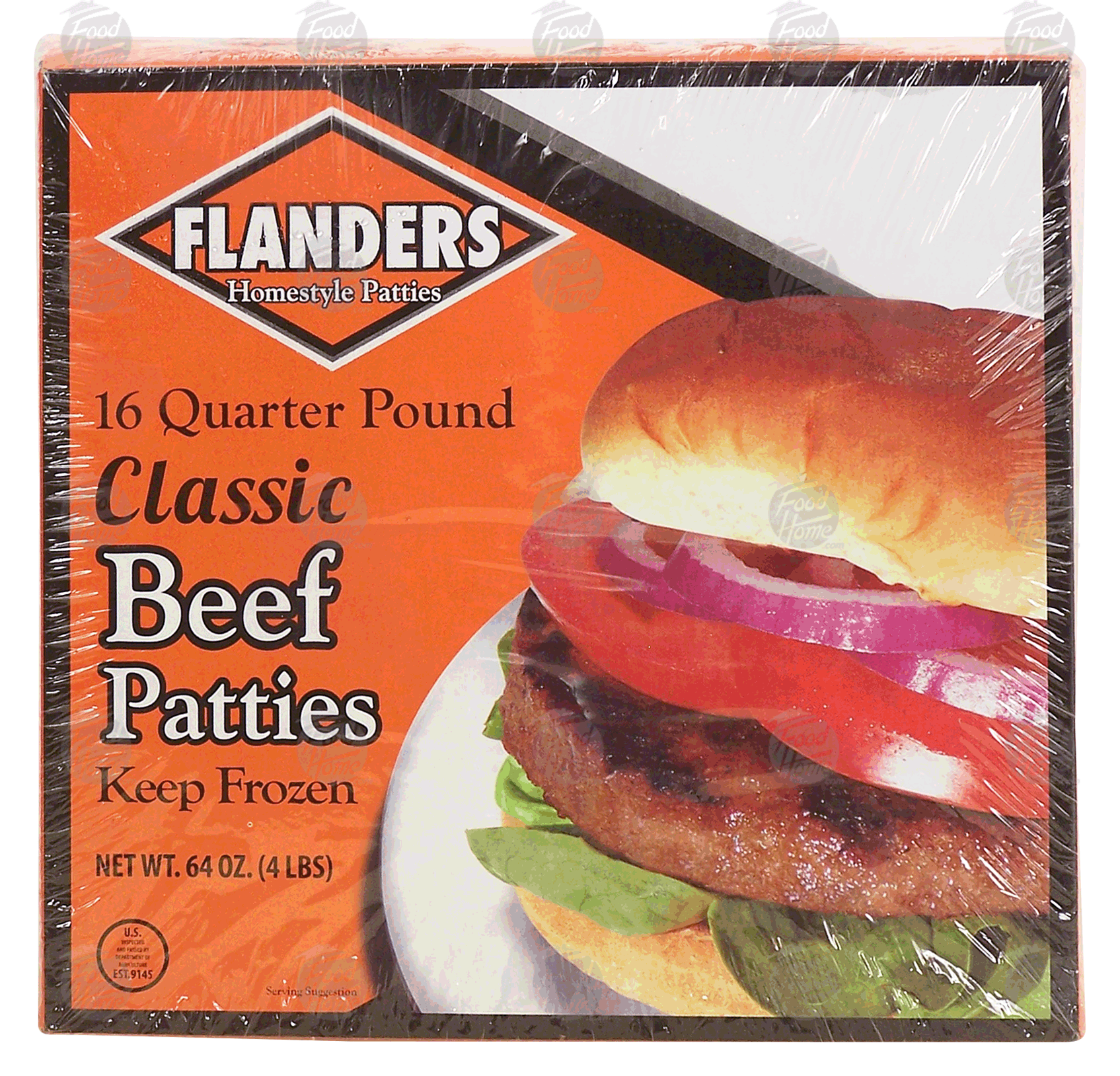 Flanders Homestyle Patties 16 quarter pound classic beef patties Full-Size Picture